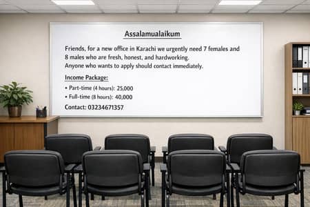 hamare campany me vacancies khali h or WhatsApp num ye h 03234671357