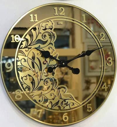 glass mirror wall clock decoration mirror clock