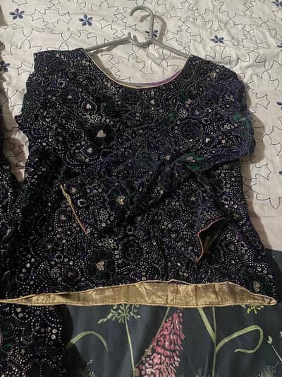 velvet lehnga choli 2pc