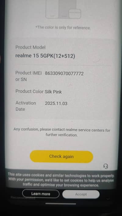 Realme 15 12/512 10/10 condition 8months warranty with box & charger