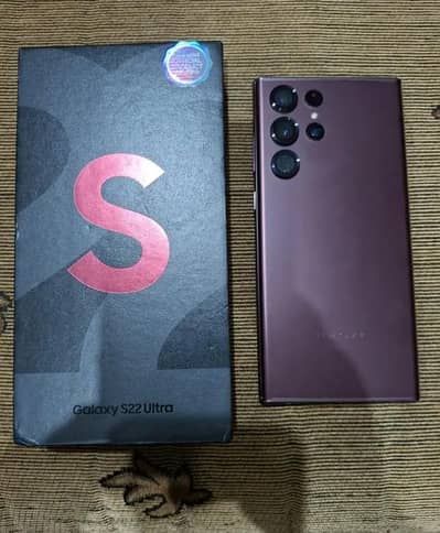 Samsung galaxy s22 Ultra complete box urgent sale connect wtp no