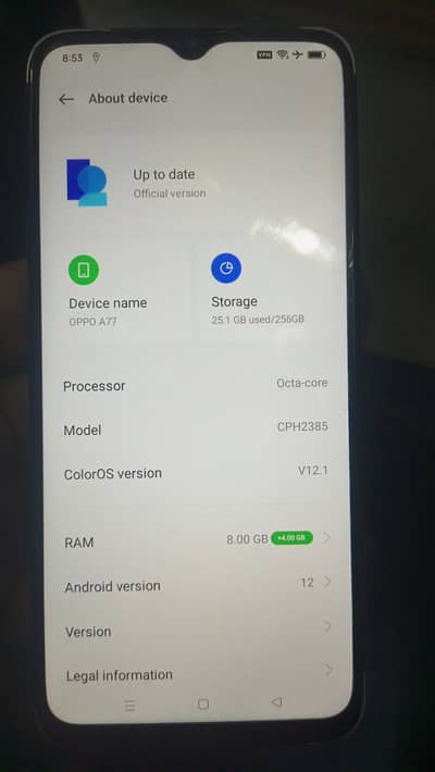 Oppo A77 Mobile for sale