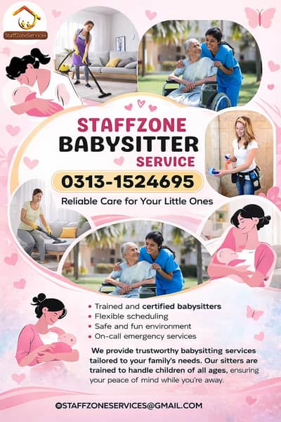 Babysitter, Nurse, Caregiver & Patient Attendant – All Pakistan