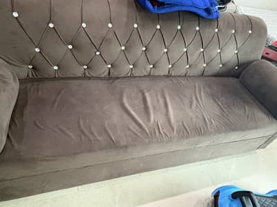 Brown used sofa for sell in Lda Lahore
