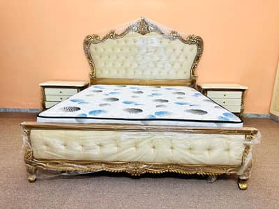 Royal Luxury King Bed Set [With Mattress] Sofa Set Brand New (Unused)