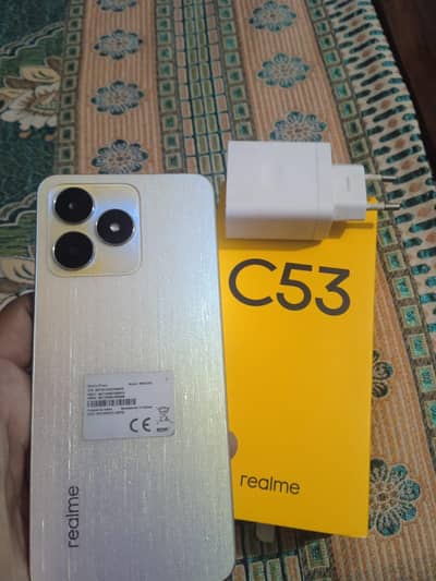 PTA Realme C53  10 by 10 ok 6+6/128GB 33W fast charger