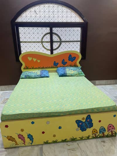 customize double bed with mattress
