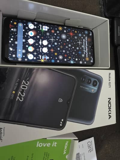 nokia G21 with dual sim pta ok box and all accessories (4GB/128 ]1010