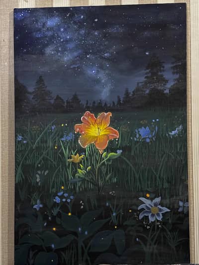 hand painted painting canvas