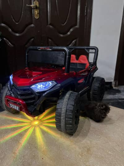 use but 10/10 condition red color jeep