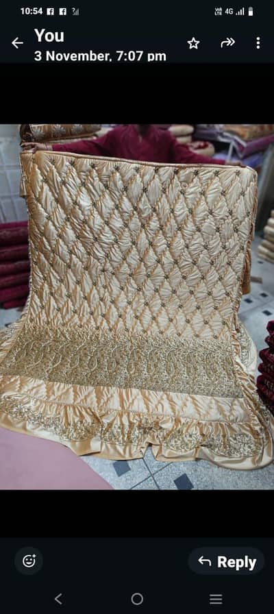 bridal bedsheet for weeding (brand new )