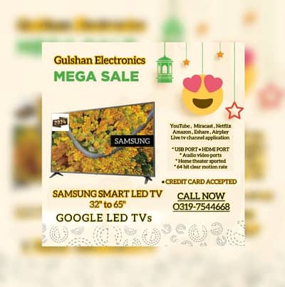 Mega Sale Smart Google Led TVs Used & New All Size Available