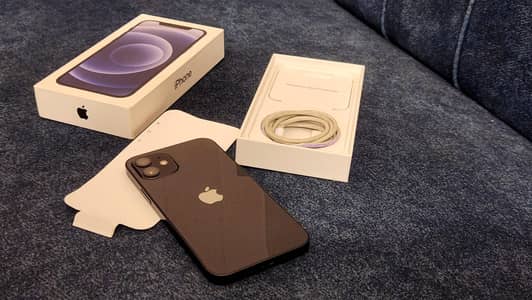 iphone 12 pta approved 128gb with box 81% Battery Health