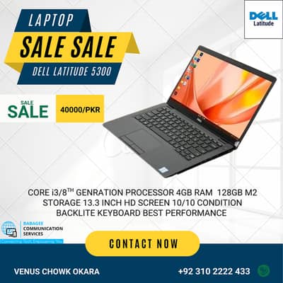 Dell Latitude 5300 | Core i3| 4GB RAM | 128GB SSD | Urgent Sale
