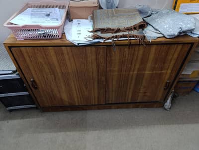 table and side cupboard