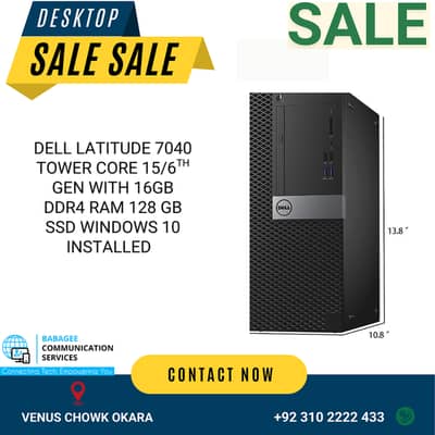 Dell OptiPlex 7440 Tower PC | Core i5 | 6TH GEN | 128GB SSD 320GH HDD