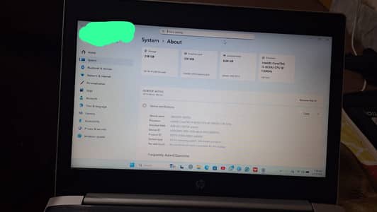 Core i5 & generation 8th Ram 8 storage 256