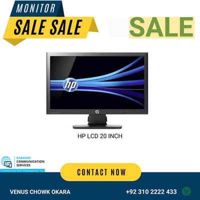 HP 20-Inch Wide LCD Monitor | Excellent Condition