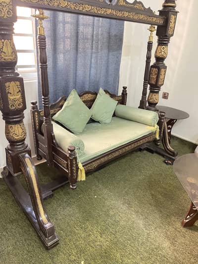 Wooden palki jhoola / outdoor swing/ drawing room swing