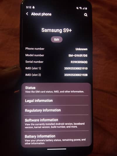 Samsung Galaxy S 9 plus LCD dead