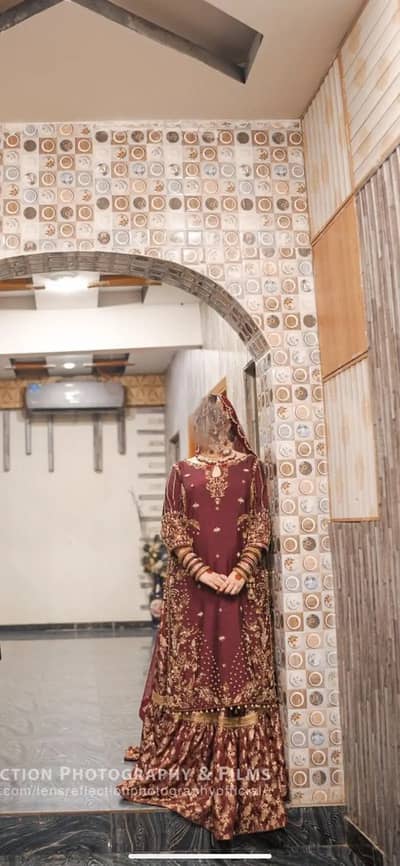 Maroon Wedding dress