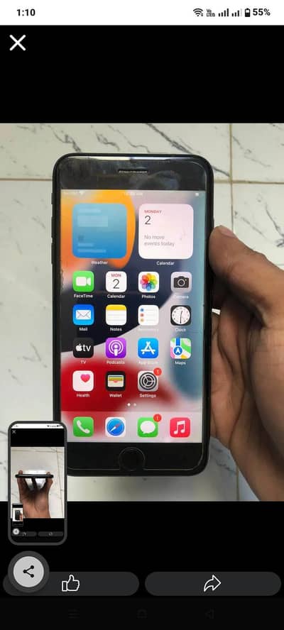 I phone 7 plus pta approved 128 gb all ok hai figer bi ok hai