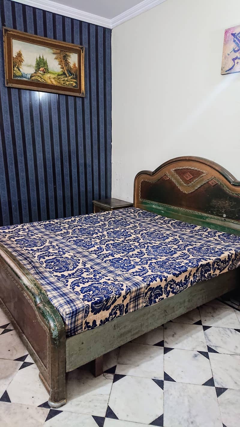 Solid King Size Bed Set with Dressing Table & Side Tables 0