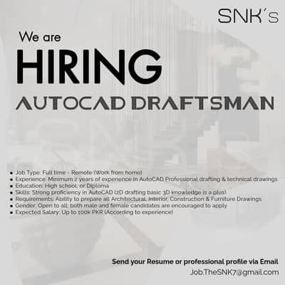 AutoCAD Drafter | Remote job | Architecture & Interior Design
