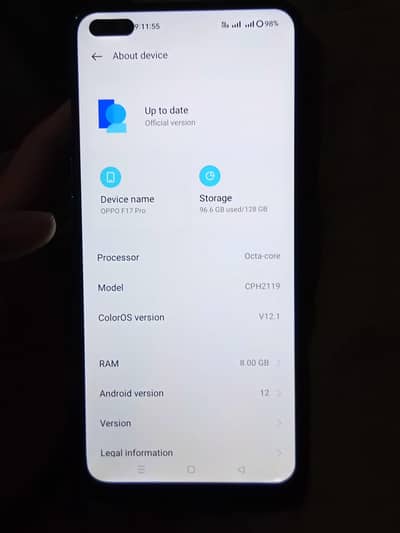 oppo F17 pro 8gb/128gb Exchange Possible