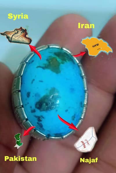 antique feroza ring  4 map on it