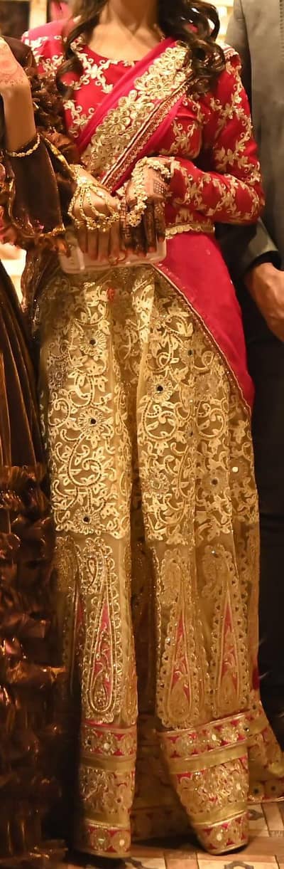 sharara blouse and dupatta 3 piece