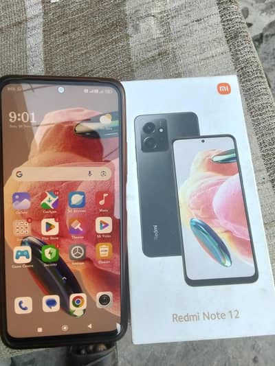 Redmi note 12 8/128 with box charger