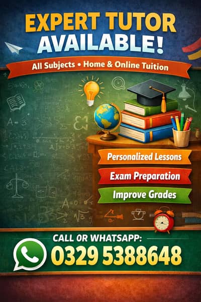 Online/Home Tutor Available