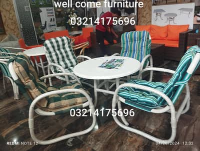 OUTDOOR GARDEN UPVC RATTAN FURNITURE SOFA SET CHAIRS TABLE UMBRELLA