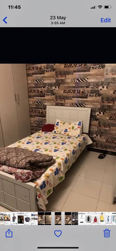 Single bed big size matress cupboard all