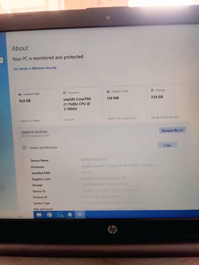 HP 250 G6 i7 7th generation