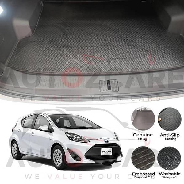 Toyota Aqua China Rexine Custom-Size Trunk Mat - Model 2012-2021