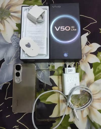 Vivo V50 Lite Complete box urgent sale connect wtp no