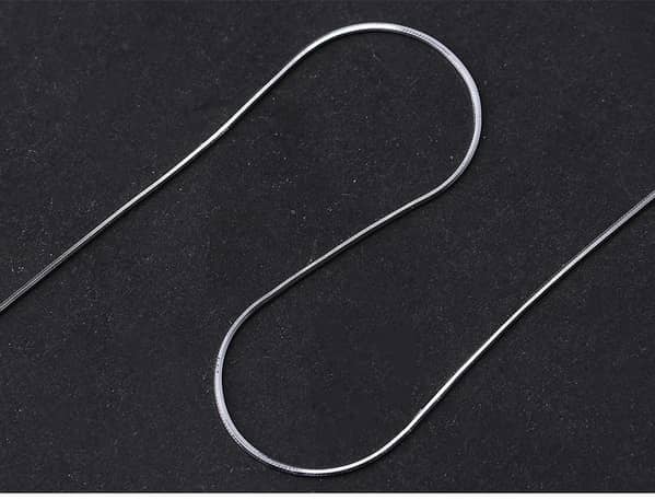 MM Jewellers Snake Chain Silver Necklace for Women