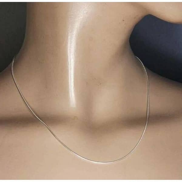 Real Silver or Gold Necklace with Snake Chain for Women and Men