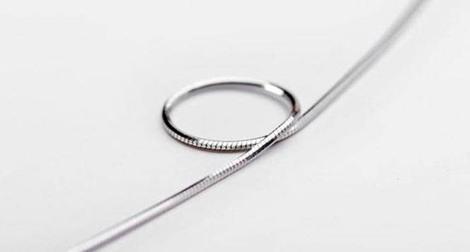 MM Jewellers Snake Chain Necklace for Women, Silver Tone Jewelry