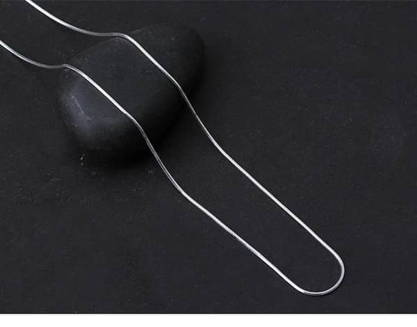 MM Jewellers Snake Chain Necklace for Women in Silver