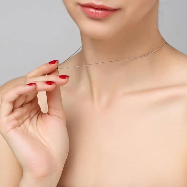 Silver 1mm Snake Chain Necklace for Women – MM Jewellers