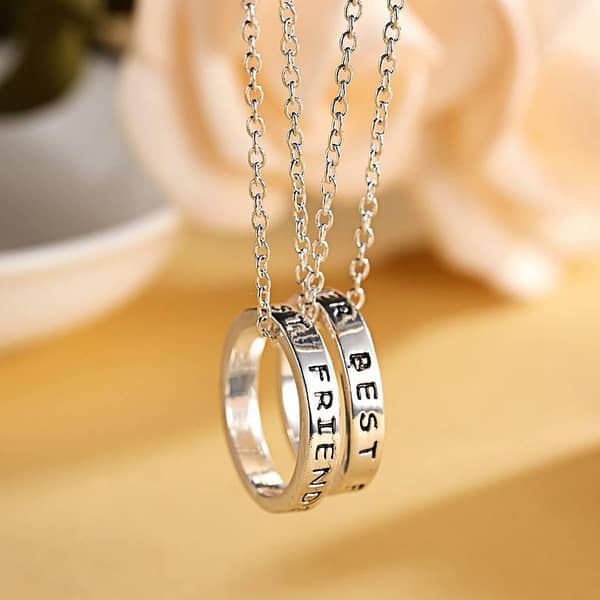 Best Friends Forever Love Rings Eternity Pendant Necklaces