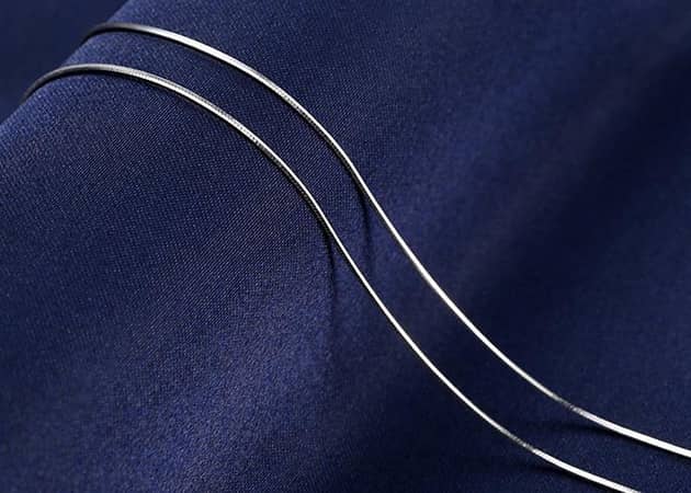 MM Jewellers Silver 1mm Snake Chain Necklace for Women