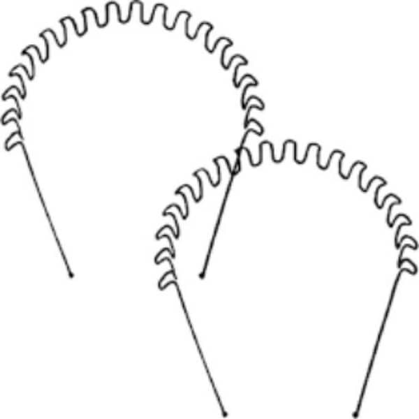 Pack of Two: Black Metal Wavy Hair Band for Men and Women