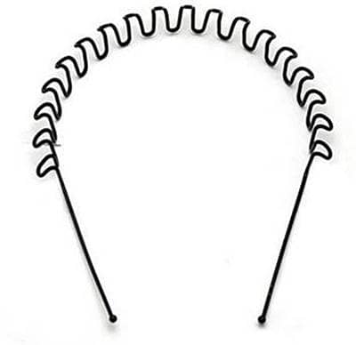 Wave Metal Sports Headband for Unisex – Black