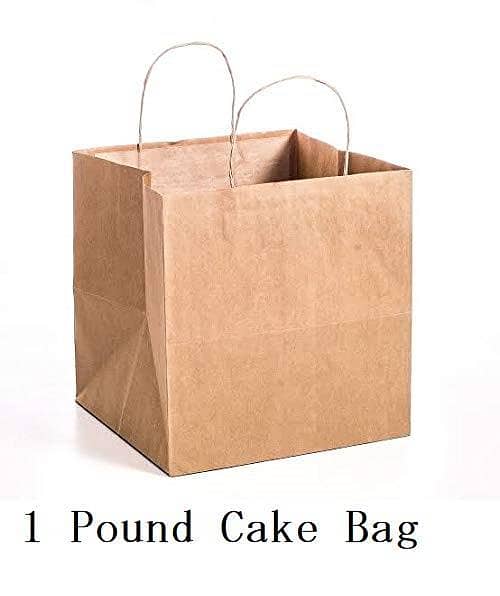 Pack of 10 Brown Kraft Paper Bags with Handles, 9.5 x 10.5 inches (1 Pound), Bulk Gift/Shopping Bags