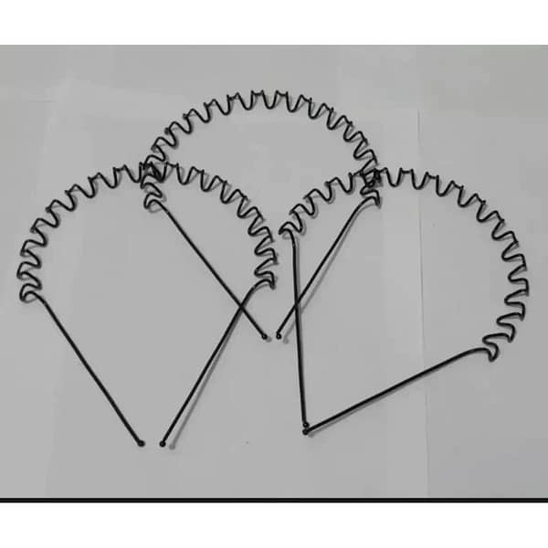 Pack of 3 Black Metal Zigzag Hair Bands