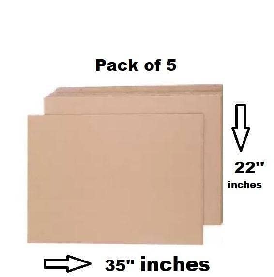 Packing Material: Brown Wrapping Paper Sheets, 22 x 35 inches (5 sheets)
